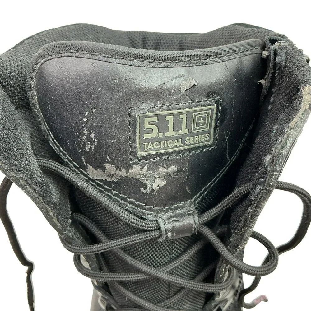 5.11 Tactical Series ATAC 8" Side Zip Combat Boots Mens 13 Leather Nylon Black - Picture 14 of 14